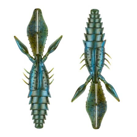 6th Sense Prawn 4,2'' 10,6cm (8-Pcs) - Green Pumpkin Blue Swirl