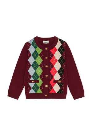 Cashmere Wool Mix Cardigan Tawny Port XS