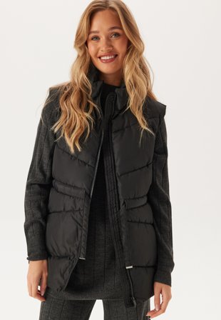 VILA Vibumble S/L PADDED VEST PADDE Black Beauty Klær