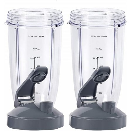 Blenderkopper til Nutribullet Blender, 32OZ Kop med Flip Top To Go Låg Kompatibel med Nutribullet 600W 900W Blendere, B
