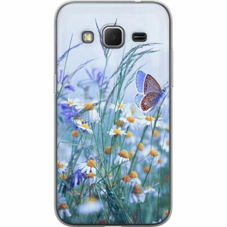 Samsung Galaxy Core Prime Genomskinligt Skal Blommor