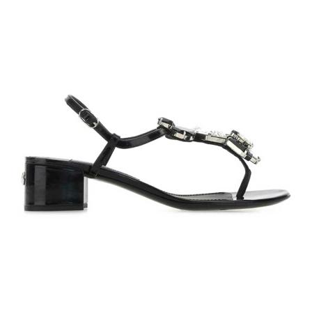 Dolce & Gabbana, High Heel Sandals Zwart, Dames, Maat:41 EU
