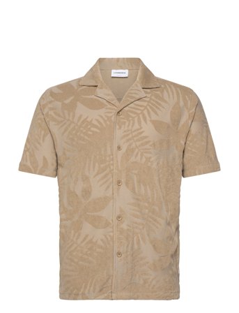 Lindbergh Frotté Shirt Y/D S/S - Beige - S
