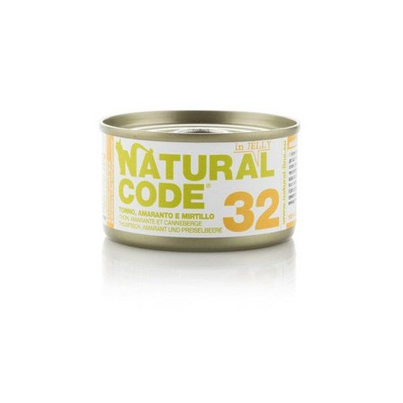 Natural Code 32 Tonno Amaranto e Mirtilli Gatti Adulti Lattina