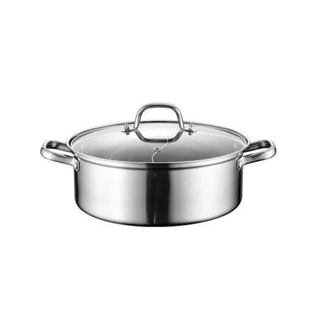 Klassisk serveringsgryte 30 cm | Non-stick belegg | Sikker | Thermo-Signal | Riveterte silikonhåndtak