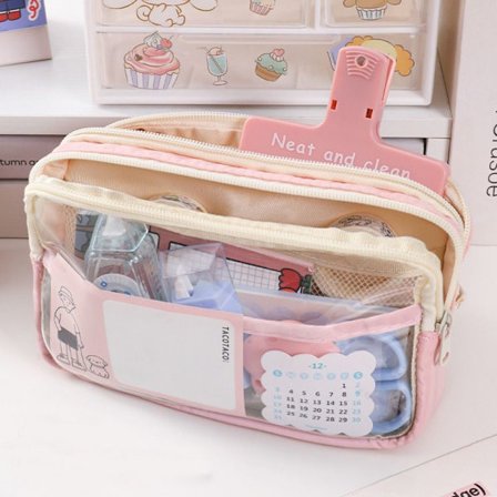 Lynlås Pencil Taske Papiretui PINK