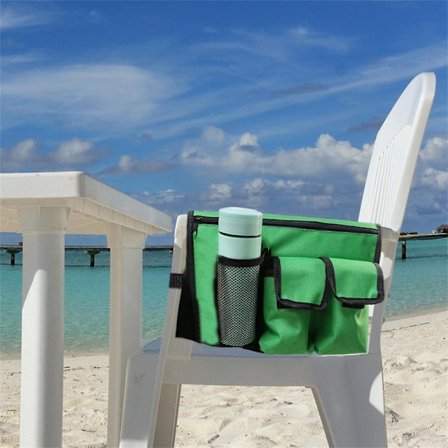 (Grønn) Campingstol Hengepose Armleneside Organizer Strand Mul