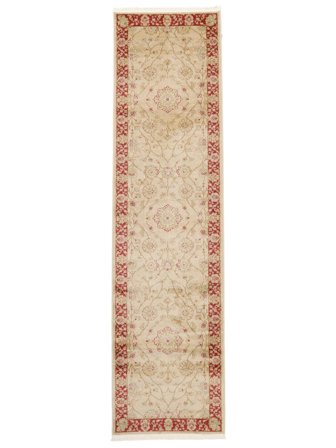 Klein Farahan Ziegler Teppich - Beige/Rot 80X300 Im Klassischen Stil