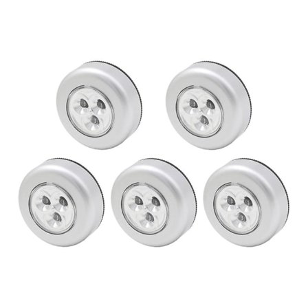 5 st 12V LED nattlampa garderob små spotlights taklampa utan batteri