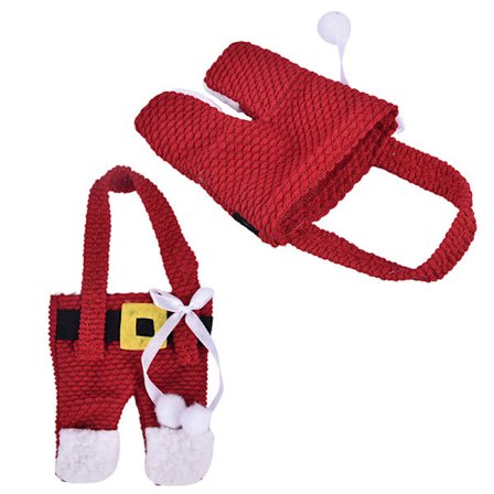 6x Nissedrakt Jul leryholder servise Sølvtøypose