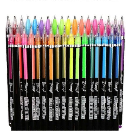 Doodle Pennor 48 Färgers Gelpennor Set & Refiller Neon Glitter Skiss Ritning Färg Penna Markör Hs-ZZY