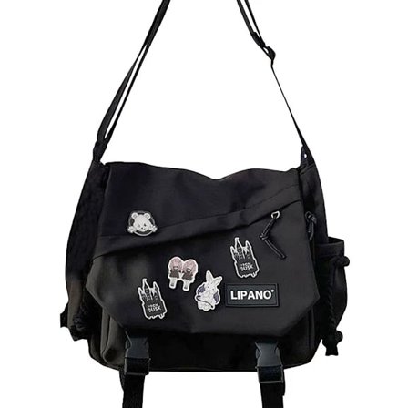 Axelväska Brevbärarväska SVART svart