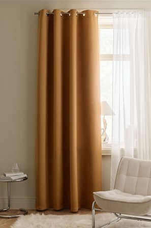 &Home - Mörkläggningsgardin Linnie 1-pack - Orange - Mörkläggningsgardiner - 220 - Från Homeroom