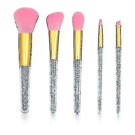 5 Sminkebørster med gjennomsiktig håndtak