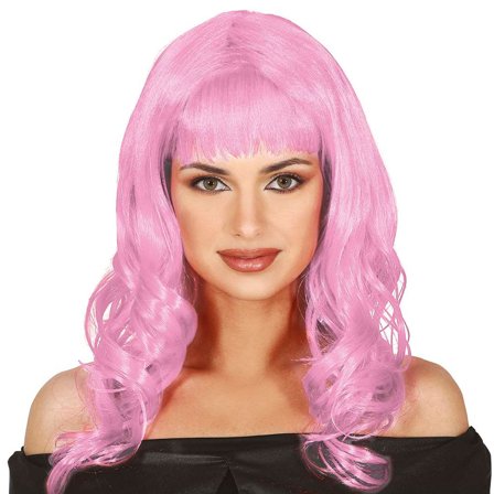 Rosa Parykk med Krøller & Smell