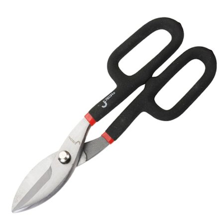 1 stk rettklippende blikksaks, kraftig stål med høyt karboninnhold