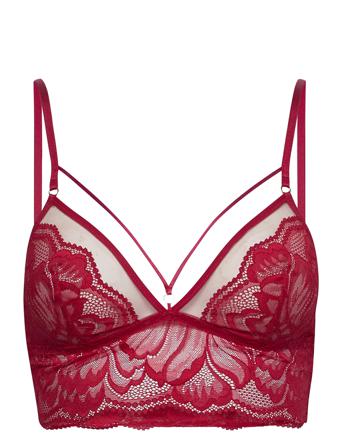 Bra Elsa Lace Long Bralette Red Lindex
