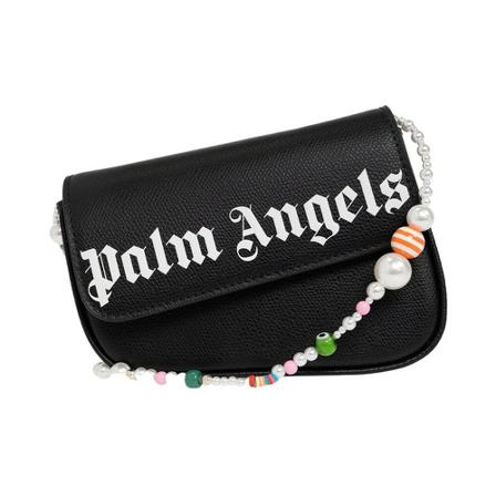 Palm Angels, Shoulder bag with logo Czarny, Kobieta, Rozmiar: ONE Size