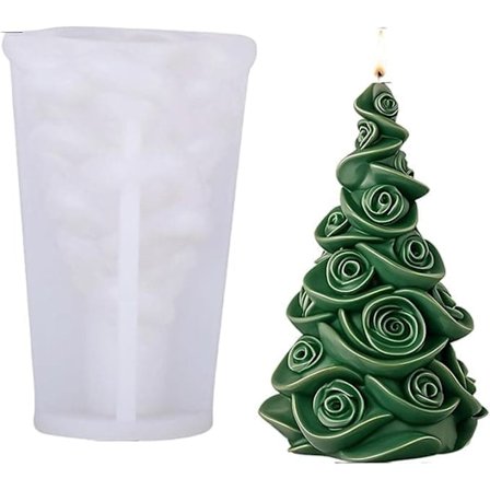 Silikon juletreform, fleksibel form for juledekorasjoner og lysstøping, kreativ julepynt