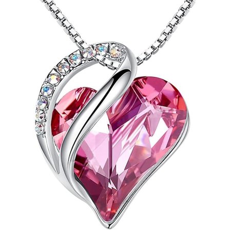 Halskæder til kvinder, smykkegaver til kone, sølvbelagt 18 + 8 tommer kæde, fødselsdags- eller juleferiegave til hende, mor, kærester