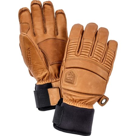 Hestra Leather Fall Line - 5-finger Men ski gloves Brown 6