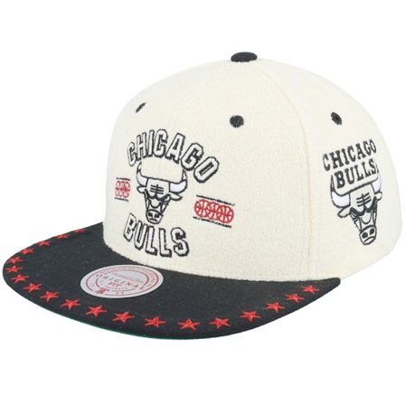 Mitchell & Ness - NBA White snapback Czapka Z Daszkiem - Chicago Bulls Dune Royal Off White/Black Snapback @ Hatstore