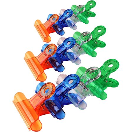 Plastik gennemsigtige clips til madposer, 30 stk., assorterede størrelser og