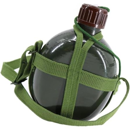 Vandflaske Kande Kantine: med Bærerem til Vandreture Camping Udendørs Vandbeholder 1L Tilfældig Farve