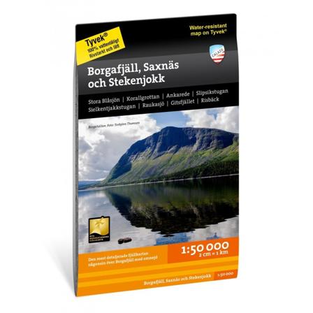 Calazo förlag Borgafjäll, Saxnäs och Stekenjokk 1:50.000 literature Black OneSize