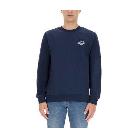 A.p.c., Rider Sweatshirt Niebieski, Mężczyzna, Rozmiar: S