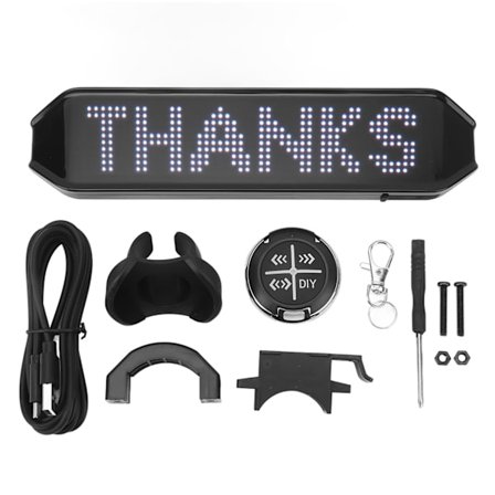 Programmerbare Farge LED Sykkel Blinklys med APP Kontroll USB Lading 225x55x15mm 4 Moduser