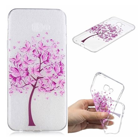 Samsung Galaxy J4 Plus (2018) mønstered blødt etui - Træ