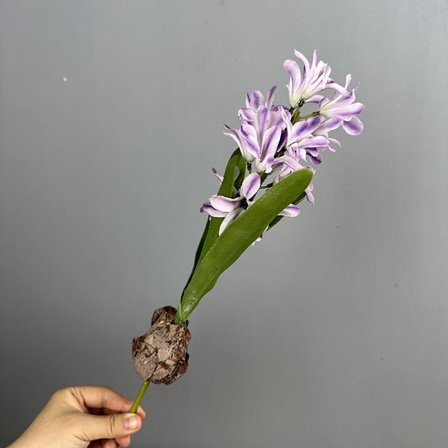 3 stk. Hyasint Kunstig Blomst med Løker Bukett Blad for Hjem Farmh 241102