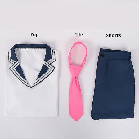 Anime Ruby Hoshino Cosplay -asu peruukki Oshi No Ko Akane Kurokawa naisille Halloween-juhlapuku toppi hame shortsit solmio puku