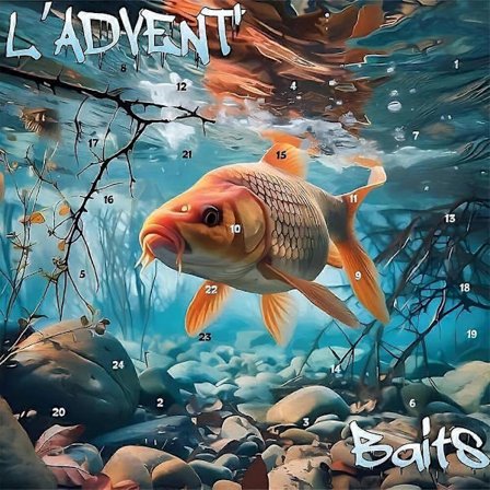 LADVENTLURES 2025, Fiske Julekalender, Fiske Lokkemad Julegaver - Selve Produktet Er Tyndere, Nok Til At Opbevare Agn Og Kroge{FY} Karpe