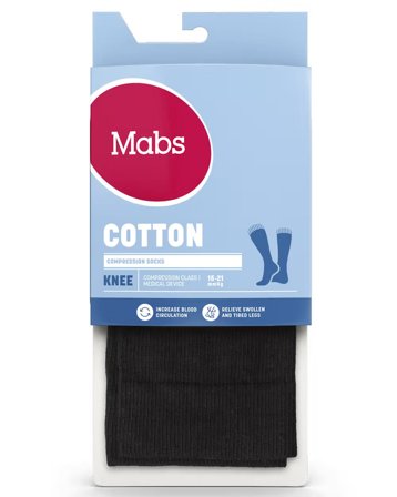 Mabs bomull knestr K1 sort XL