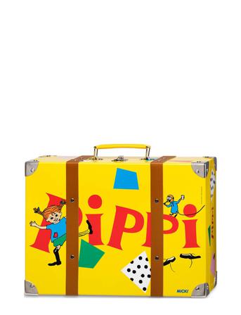 Pippi Koffert Gul, 32 Cm Home Kids Decor Storage Storage Boxes Multi/mønstret Pippi Langstrømpe
