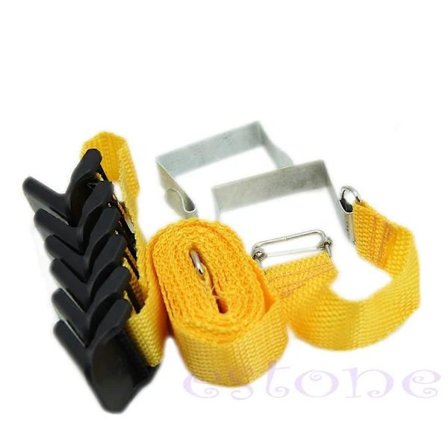 /EA/Justerbare Stropper Hænger 6 Kroge Kraftig Rebklemme Hænger Krog Tilbehør