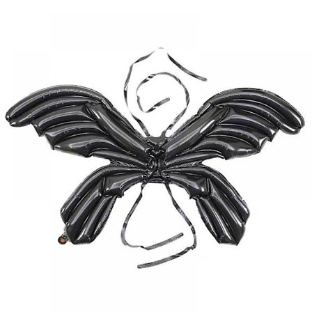 Ryggburna ängelballonger, vingkostymaccessoarballonger unik design, lätta att bära, perfekta för cosplay eller halloweenfest (svart (2 st))