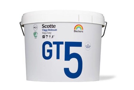 Beckers Scotte GT 5 Väggfärg helmatt Vit S 0500-N, Färg & tapeter
