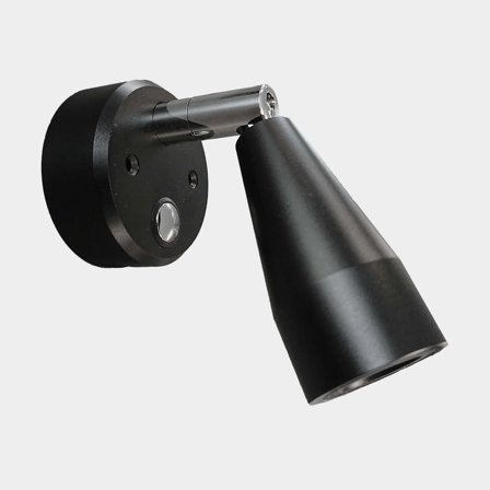 Čtecí lampa Casolux Mary Wall, hliník, černá, LED, 10 - 30 V, 1.5 W, s USB zásuvkou + funkcí stmívání