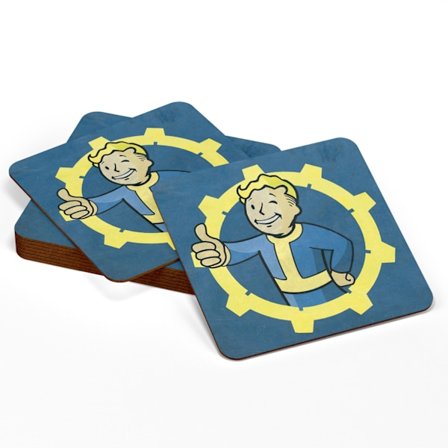 4-Pack - Glasunderlägg Fallout - Underlägg till Glas