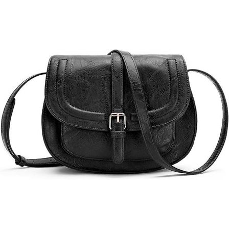 Naisten crossbody-laukku, pieni laukku ja olkalaukku, vintage-satulalaukku, vegaaninahkaa