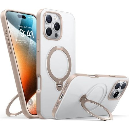 TORRAS Mobilskal till iPhone 16 Pro Magsafe Ringhållare - Desert Guld