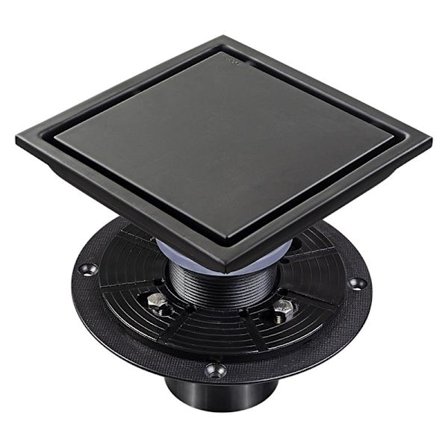 Kvadratisk duschgolvbrunn 15 x 15 cm, avtagbar, livsmedelsklass 304 s