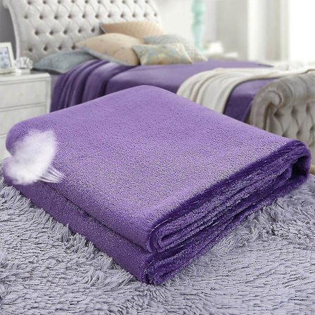 Flanelllaken Quilt Myk Sengklær Korallfleece Teppe