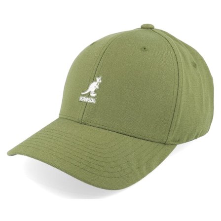 Kangol - Verde flexfit Cappellino - Wool Baseball Olive Flexfit @ Hatstore
