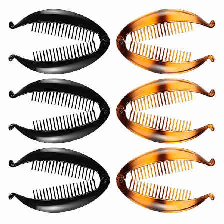 Elegante bananklips, stilige hårtilbehør for langt tykt hår, fleksibel hårkam med bred tann, perfekt for kvinners daglige bruk og spesielle 