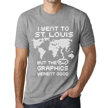 T-shirt herr Jag gick till St Louis men grafiken var inte bra –