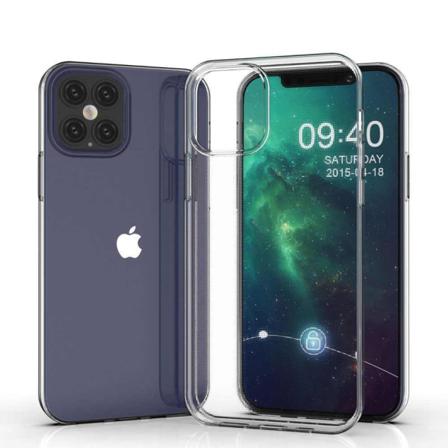 Skal iPhone 12 / 12 Pro i klart gummi Transparent
